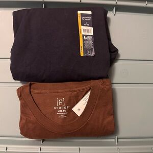 NEW! 2 count large . - 42-44- George Men's long sleeve  T-Shirts